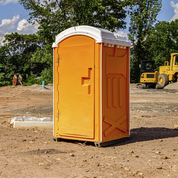 how often are the porta potties cleaned and serviced during a rental period in Danville